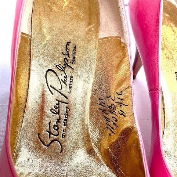 PINK LEATHER SHOES VINTAGE - Picture 3 of 8